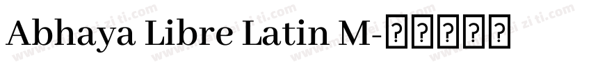 Abhaya Libre Latin M字体转换